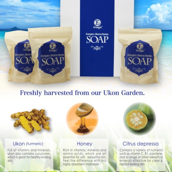 Brand New Lot Number Authentic Enagic Kangen Ukon & Honey Soap 1 Bar - Picture 3 of 7